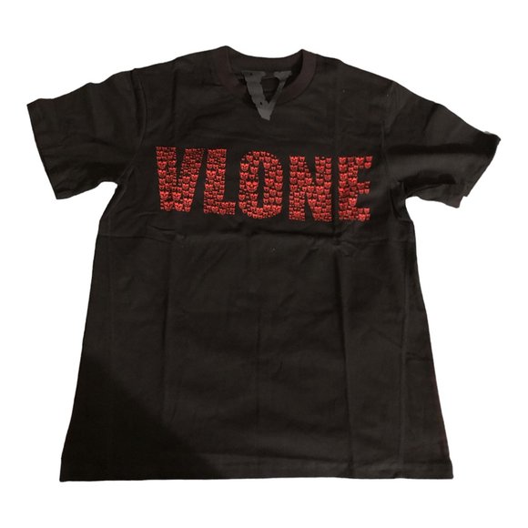 VLONE Skully Red on Black T-shirt - Picture 1 of 6